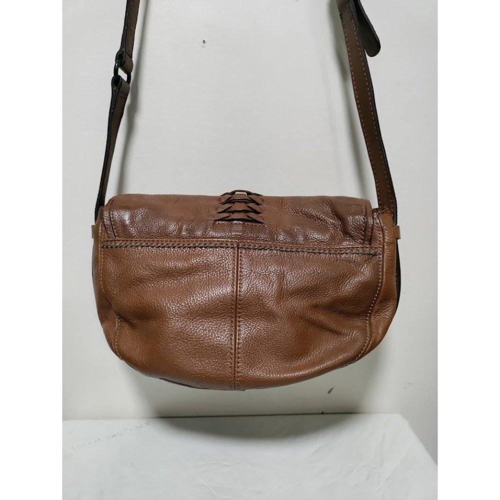 Banana Republic Ladies Bag Brown Leather U Shaped Crossbody Purse - Picture 3 of 14